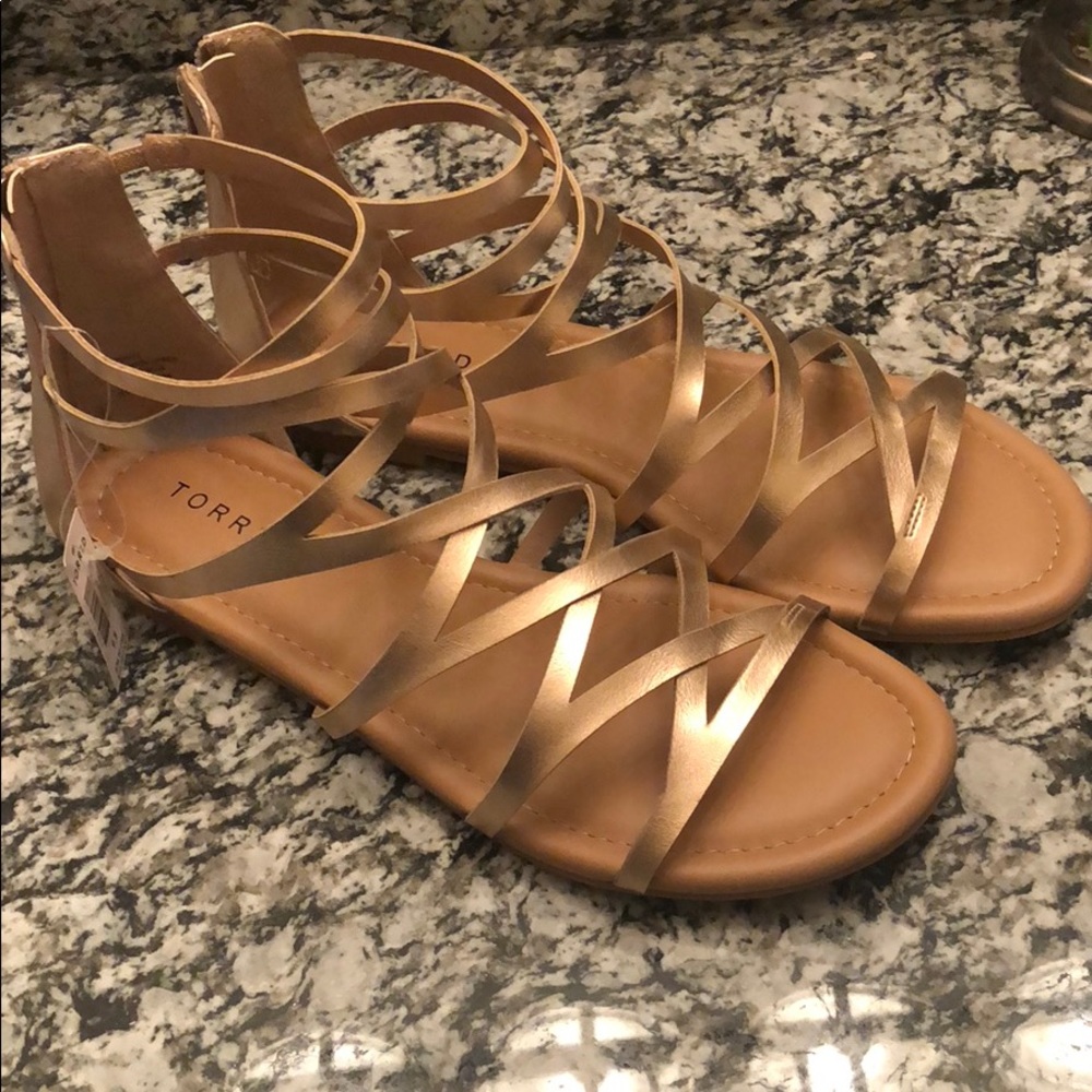 Torrid Rose Gold Gladiator Sandals